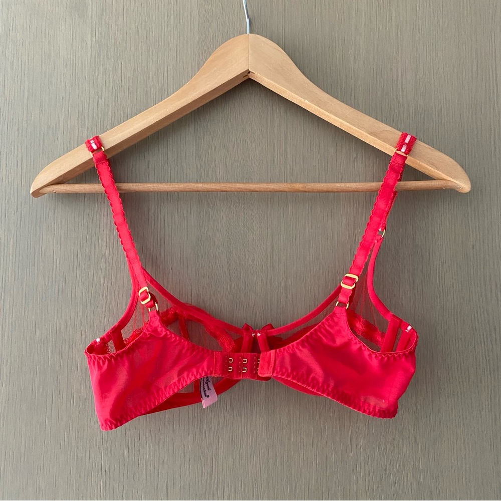 Agent Provocateur Pollie Plunge Underwired Bra red - Picture 6 of 8